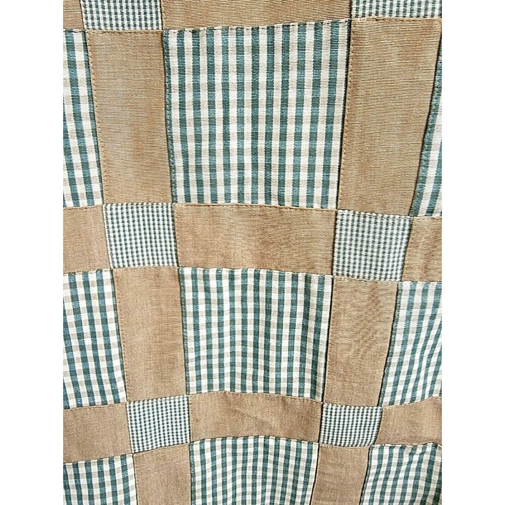 COPY - Quilted Sewn Patchwork Plaids Checker Canvas Fabric  54" W x 5 yards lot - Picture 4 of 12